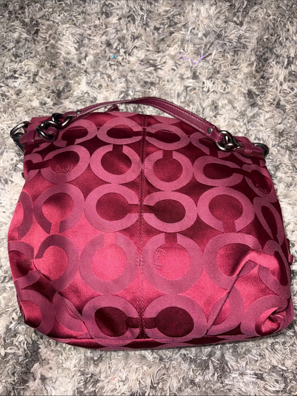 COACH 14147 Brooke Maroon Red Hobo BAG Purse - Picture 3 of 11